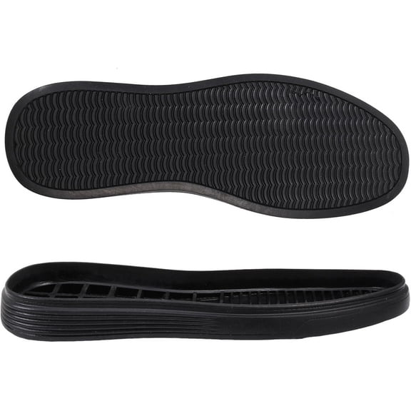 1 Pair Full Soles Rubber Replacement DIY Repair Wear Resistant Raised Grain Repair Sole Pad for Sneakers DIY Shoes Black 1 Pair 302x107x23mm