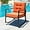 Orange, variant on PetFurnishn Wicker Rocking Chair, Outdoor Patio Glider Chair with Heavy-Duty Frame, Thick Cushion, Rattan Rocking Chair for Backyard Garden Porch-Orange