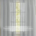 thumbnail image 3 of Extra Long Faux Luxury Linen Sheer Voile Curtain, High Ceiling, Rod Pocket Soft Voile Sheer Window Drapes for Living Room, Theatre, 50" W x 168" L, Gray, 1 Panel, 3 of 9