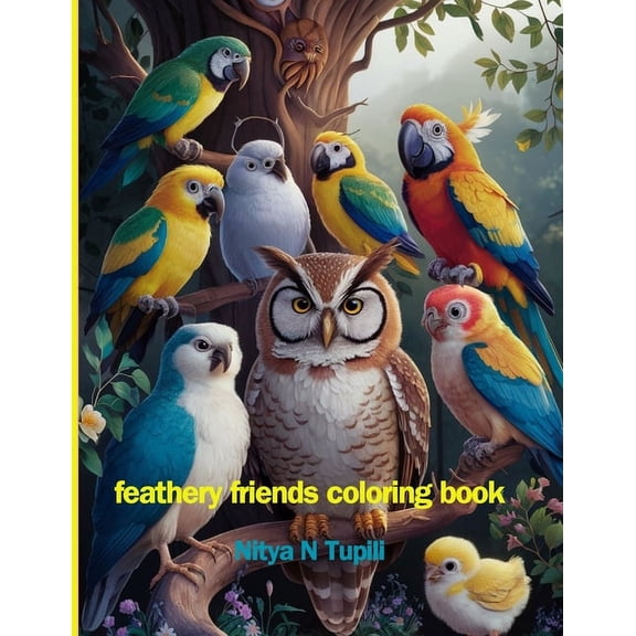 Feathered Friends Coloring Book, (Paperback)