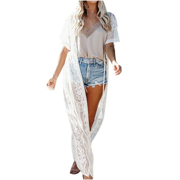 USSUMA Women's Fall Cardigan Open Front Long Sleeve Cardigan For Women Dressy Summer Lightweight Fall Spring Coat Outwear