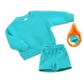 thumbnail image 2 of RMGVDSD Little Boys Sweatsuit Unisex Boys Girls 2 Pcs Thin Sweat Suit Long Sleeve Sweatshirt Pullover Tops And Sweat Shorts Set 2-3 Years, 2 of 3