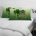 thumbnail image 4 of St. Patrick's Day Pillow Covers King, Ombre Green Shamrock Gold Lucky Love Spring Soft Brushed Microfiber Breathable Throw Pillow Covers, Pillowcase with Zipper for Couch Sofa Bedroom 20"x36", 4 of 9
