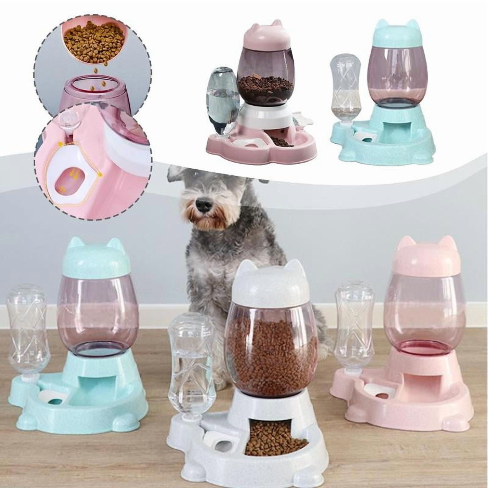 Cat bowl automatic feeder Automatic Dog Feeder Dog Cat Food Bowl With Water Fountain Large Capacity Pet Food Storage Dispenser