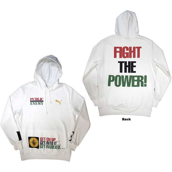 Public Enemy Unisex Pullover Hoodie Sweatshirt Fight The Power (Back Print) (X-Large)