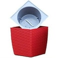 thumbnail image 5 of Ljxge Plant Pots Indoor Square Flower Pot Creative Woven Rattan Plastic Flower Pot Lazy Automatic Water Absorbent Green Flower Pot Gardening Front Porch Decor Clearance！, 5 of 9