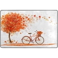 thumbnail image 4 of SKYSONIC 72x48in Fall Tree Bike Area Rug, Autumn Bicycle Floor Carpet for Indoor Living Dining Room and Bedroom Area, 4 of 7