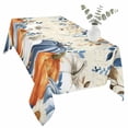 thumbnail image 2 of Thanksgiving Pumpkin Table Cloth Waterproof Tablecloths, Fall Blue White Orange Plants Tablecloth Dining Table Cover for Kitchen Party Tabletop Outdoor, Rectangle Tablecloth 60x120 Inch, 2 of 9