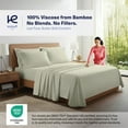 thumbnail image 2 of Kickoff Viscose Bamboo Sheets California King Size 4-pc 100% Organic Bamboo Viscose Bed Cooling Sheets Cal King Set Cool Bedding for hot sleepers sheet, Flat, Fitted, Pillowcases (Soft Sage, CK), 2 of 9