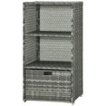 thumbnail image 2 of Aimee Lii Valet Pool Towel Rack, Waterproof PE Plastic Rattan Wicker Storage Organizer, Hot Tub Accessory Storage, Outdoor Patio Furniture for Poolside, Deck, Gray, 2 of 11