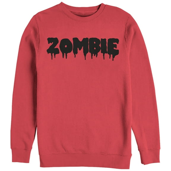 Women's CHIN UP Halloween Zombie Drip Sweatshirt Red Large