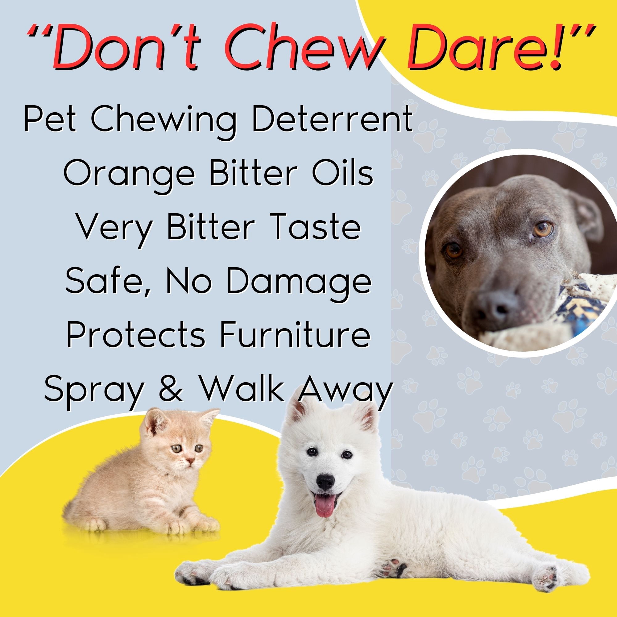 Zone Protects Pets Don't Chew Dare; Pet Chewing Deterrent; Triple Pack