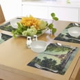 thumbnail image 4 of Ambesonne Paris Place Mats Set of 4, Eiffel Tower Seine River, Standard Size, Almond Green Pale Brown, 4 of 6