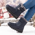thumbnail image 5 of Jamicy Snow Boots for Women Winter Shoes Waterproof Warm Plush Lined Mid-Calf Winter Boots with Non-Slip Outsole for Cold Weather, 5 of 7