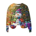 thumbnail image 5 of LSLJS Christmas Sweatshirts for Women Crewneck Long Sleeve Shirts Funny Trendy Christmas Print Graphic Fall Tops, Gifts for Women, S-2XL, 5 of 6