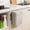 55#Gray, variant on Hanging Trash Can, Kitchen Cabinet Door Garbage Bin with Lid, Under Sink Plastic Waste Basket for Bathroom, Space Saving Wall Mounted Trash Can for RV and Bedroom