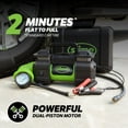 thumbnail image 2 of Slime 40026 Tire Inflator, Portable Car, SUV, 4x4 Air Compressor, Heavy Duty, 2x Pro Power, Heavy Duty, with Analog 150 psi Dial Gauge, 2 of 7