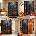 thumbnail image 5 of Shower Curtains for Bathroom-36"x72",Halloween Scary Haunted Castle Horror Pumpkin Waterproof Bath Curtain Grommet Shower Curtain Set with Hooks, 5 of 9