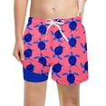 thumbnail image 4 of Boys Swim Trunks with Compression Liner Boys Swim Shorts 7 Boy Tropical Print Bathing Suit Beach Swimsuit Tween Kids Swim Shorts(Size 11-12 Years,fg3-Multicolor), 4 of 4