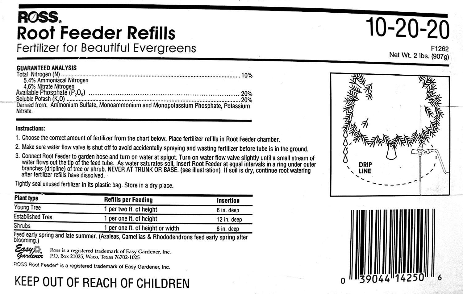Ross Root Feeder Refill For Evergreen Trees 54pk Walmart Com