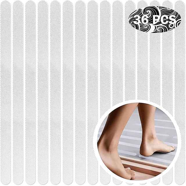 CARBONLIKE 36 Piezas Ba?o Tiras Antideslizantes, Adhesivos Antideslizantes, Ducha Transparente XianweiShao 8390605015540