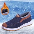 thumbnail image 2 of NOKIO Men'S Warm Fleece-Lined Winter Shoes Fashion Winter Men Snow Boots Round Toe Thick Soles Slip On High Top Colorblock Plush For Warm Men'S Insulated Outdoor Boots, 2 of 5