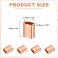thumbnail image 2 of Uxcell Wire Rope Stop Sleeve, Copper Crimping Loops Sleeve Oval Crimp Ferrule for Wire Rope and Cable 1/8"(3mm), 2 of 7