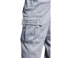 thumbnail image 4 of G-Style USA Men's Solid Fleece Cargo Pants DFP2 - Grey - 3X-Large, 4 of 5