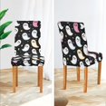 thumbnail image 3 of Yayeee 4 Pack Dining Chair Covers Stretch Parson Chairs Slipcovers Seat Protector, White Halloween Ghost, 3 of 6