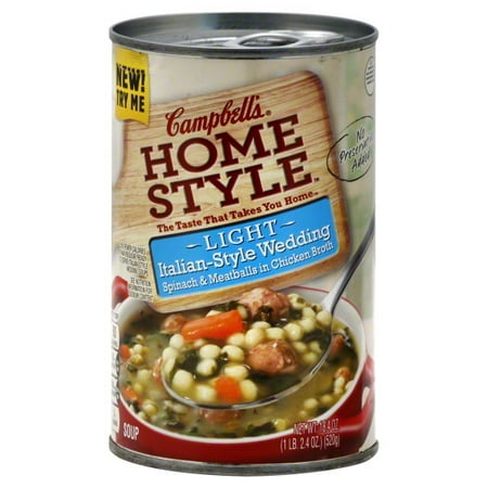 Campbell's Homestyle Light Italian-Style Wedding Soup, 18.4oz - Walmart.com