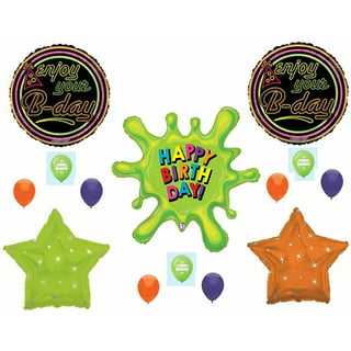 Slime Green Party Favor Stickers - 40 Favor Bag Stickers - Slime Party  Supplies - Science Party Supplies - Science Party Decorations - Art Party