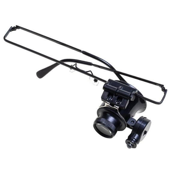 Loupe 20X Magnification Eye Glasses Lens Jeweler Tool Black-