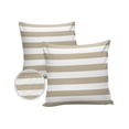 thumbnail image 2 of Minimalist Khaki and White Stripes Outdoor Pillow Covers Waterproof Throw Pillow Cover 20x20in Set of 2,Square Decorative Pillowcases Cushion Case for Patio Sofa Couch,Modern Geometric Lines Art, 2 of 7