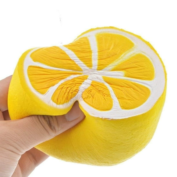 Jumbo Squishies de Gyoby - Juguetes Squishy súper suaves de crecimiento lento Fruta de limón Anti estrés Fidget - Aliviador de estrés Apretón - Juguete Squishies suave y lindo - Squishy Kawaii - Para