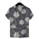 thumbnail image 3 of Camisa hawaiana de manga corta con estampado floral para hombre, camisas de solapa con estampado 3D de verano, camisas Y2k con botones, blusas de playa de gran tamaño, 3 of 5