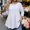 *White, variant on ClodeEU Women's Plus Size Crochet Lace Round Neck Top,Asymmetric Hem Long/3/4 Sleeve Blouse Khaki,Womens Plus XXXXL