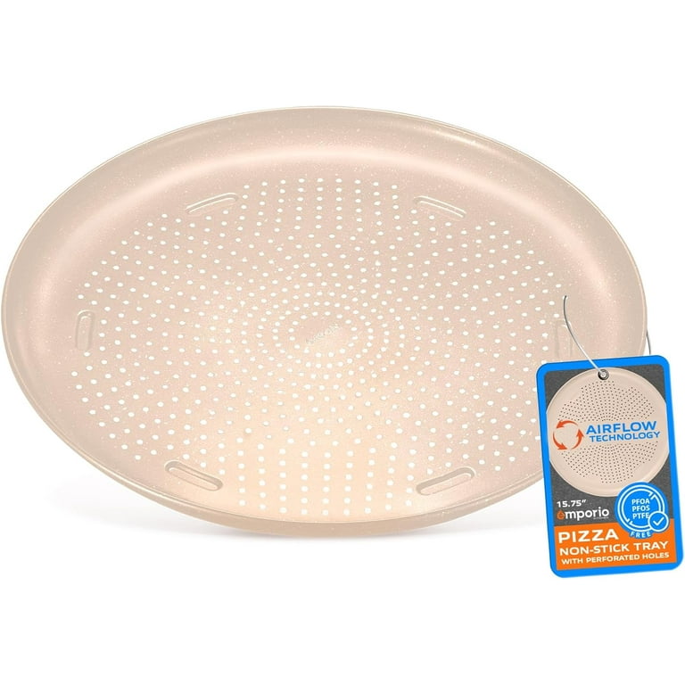 Emporio Kitchen Round Perforated Pizza Pan, 15.75 Inch, White photo 1