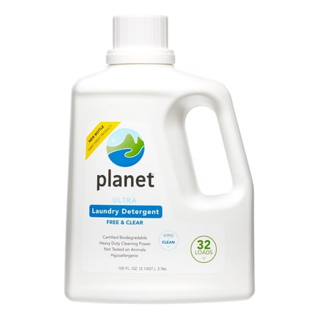 Planet Ultra Laundry Detergent, Free & Clear, 32 Loads