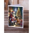 thumbnail image 2 of Bullmastiff and Santa Claus Greeting Cards Pack of 8 7 in x 5 in, 2 of 3