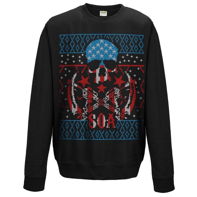Sons Of Anarchy - Jersey Christmas Reaper para Adultos Unisex (Negro)