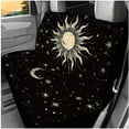 thumbnail image 3 of Binienty Boho Sun and Moon Car Seat Cover Set with Steering Wheel Cover Stretchy Car Seat Covers Front and Rear Auto Interior Accessories Seatbelt Cover Armrest Pads Cup Holder Coasters 14 Pieces, 3 of 8