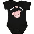 thumbnail image 3 of Inktastic I'm a Pig Deal Cute Pig Pun Boys or Girls Baby Bodysuit, 3 of 5