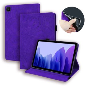 Dteck Galaxy Tab A7 2020 Tablet Case, Folio Case for Samsung Galaxy Tab A7 10.4 inch SM-T500 T505 T507 Embossed PU Leather Flip Stand Case Cover, Purple