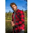 thumbnail image 5 of The American Outdoorsman Men's Long Sleeve Heavyweight Plaid Flannel Button Down Shirt, Perfect For The Fall Winter Cold (Red/Black, XL), 5 of 5