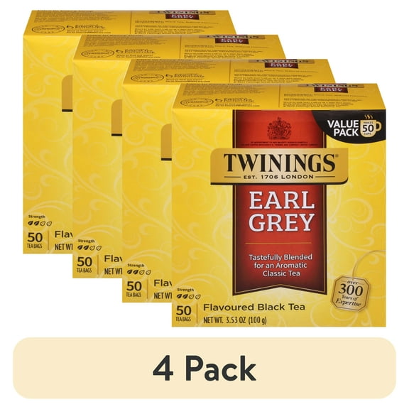 (4 pack) Twinings Earl Grey Citrus and Bergamot Black Tea Bags, 50 Count Box