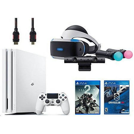 PlayStation VR Start Bundle 5 Items:VR Headset,Move Controller,PlayStation Camera Motion Sensor,PlayStation 4 Pro 1TB - Destiny 2 Bundle,VR Game Disc PSVR Drive Club