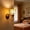 A#13091, variant on Vintage Style Wall Lamp, 26x25x15 cm Iron and Glass Wall Sconce with LED Light, 12W Warm Ambient Lighting for Bedroom, Coffee Shop, Hallway, Balcony, Bedside Use