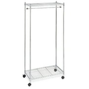 Whitmor Supreme Garment Rack - Double Shelf Rolling Clothes Organizer