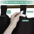 thumbnail image 2 of Lapalife Outdoor Patio Curtains Waterproof, Tab Top 52" x 108" Blackout Privacy Thermal Insulated Curtains for Pergola Porch, 1 Panel, Black, 2 of 7
