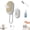 White, variant on KQLULU 4-in-1 Self Cleaning Silicone Pet Grooming Brush for Cats, White